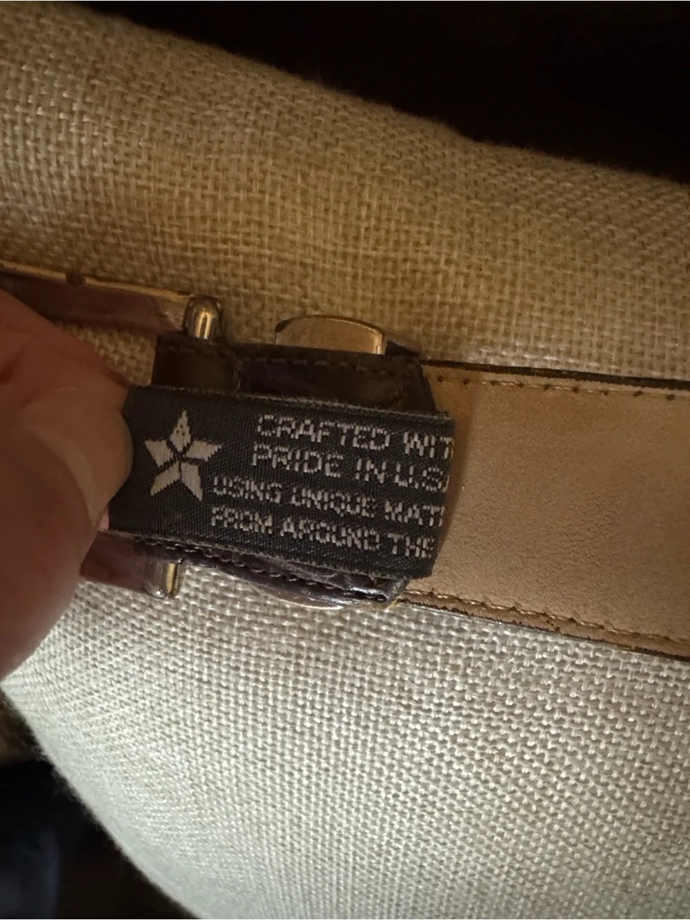 Brighton Brown croc embossed Leather Belt with silver tone scrolls Size Small
